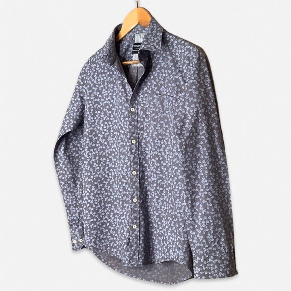 TED BAKER LONDON men’s floral print casual button down shirt - Picture 3 of 4